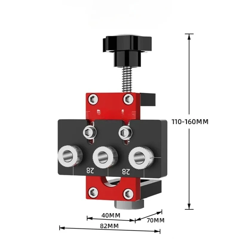 3-in-1 تركيبات أظافر خشبية 0-52 مللي متر دليل الحفر محدد فتحة الجيب القابلة للتعديل تركيبات ثقب توسيع عدة كاميرا دبوس عالمية