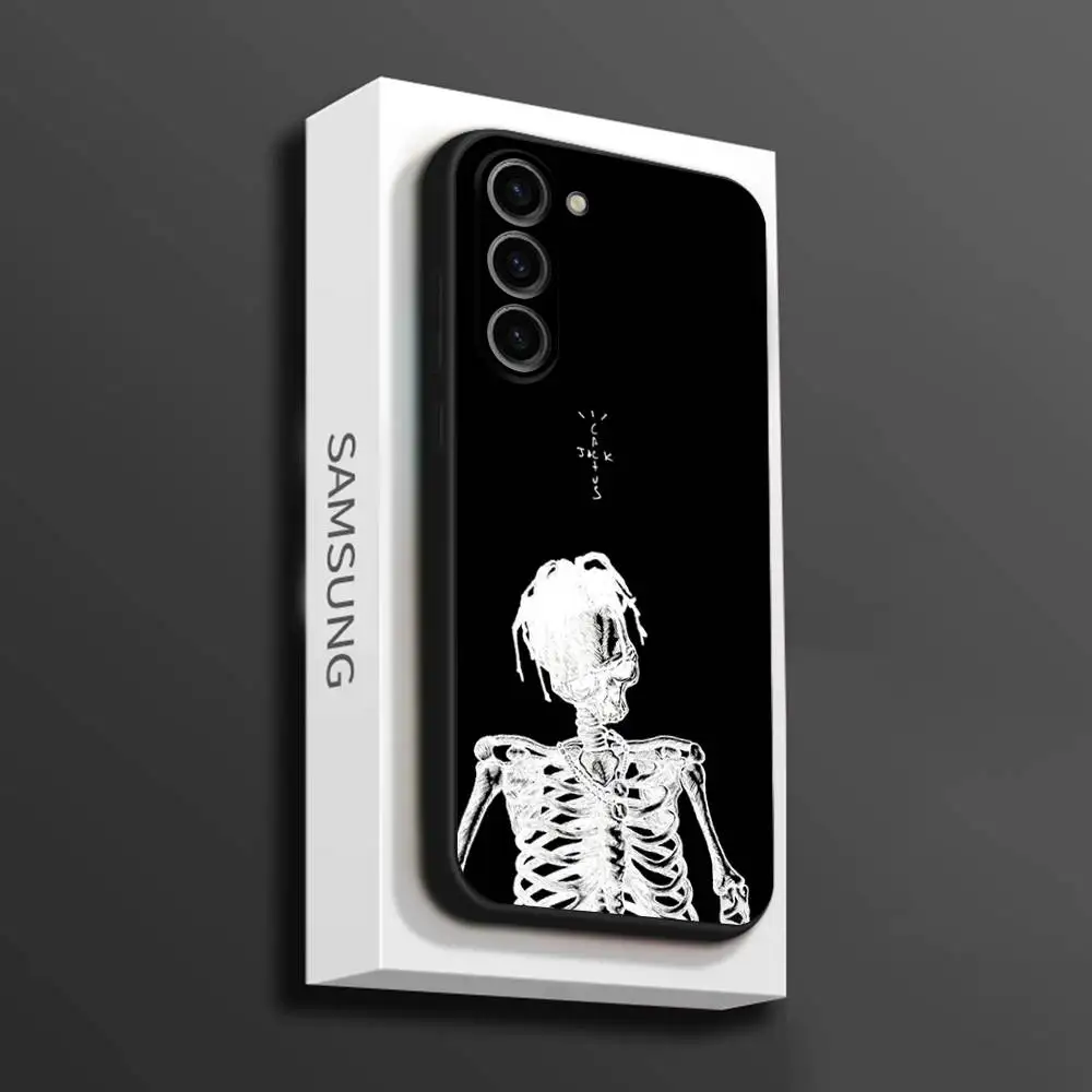 حافظة هاتف C-Cactuss J-Jack Travis Scott لهاتف سامسونج جالاكسي A 73,72,51,53,52,71,22,5G,Note,J7,8,9 غطاء أسود ناعم