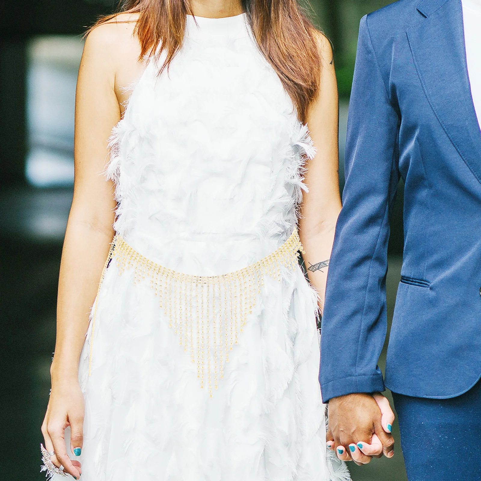 

Waist Chain Women Rhinestone Body Jewelry Summer Belly Dance Belt Party Nightclub Wear Waist Accessories Fashionable Charm