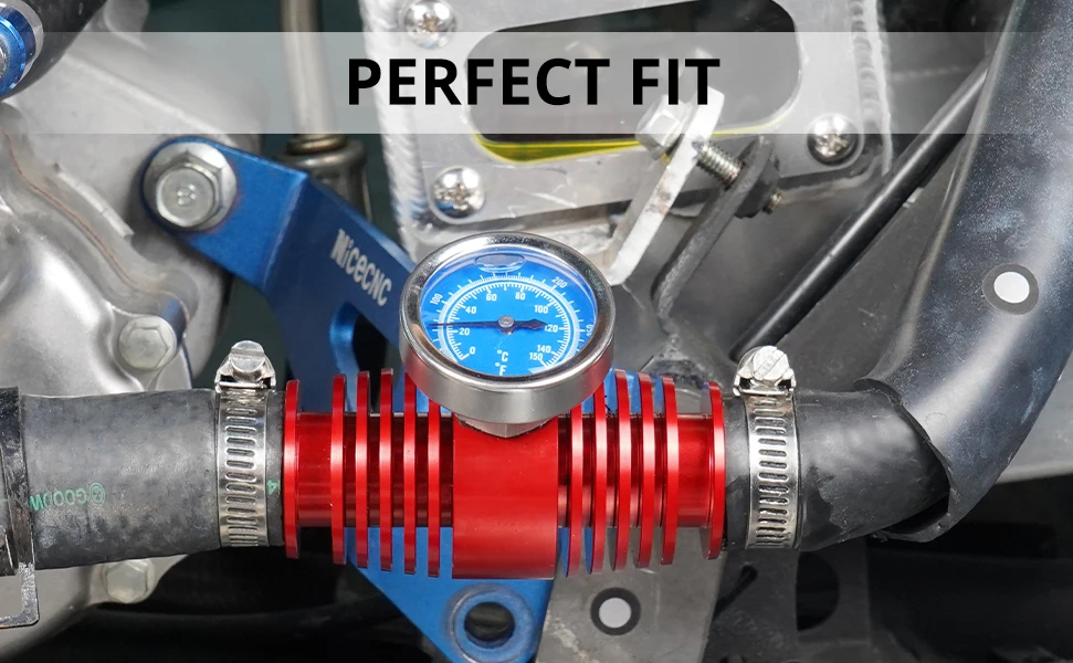 NICECNC Für Yamaha Raptor 700 700R Kühler mit Inline-Temperaturanzeige für Suzuki LTZ400 Honda TRX ATV Zubehör – Detail 19