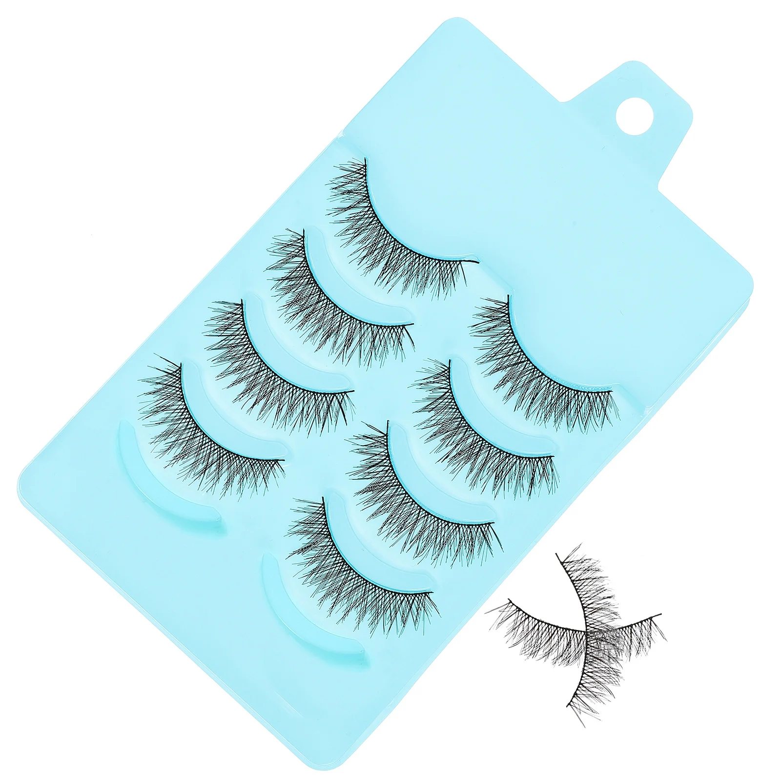 5쌍의 인조 속눈썹 긴 자연스러운 가짜 속눈썹 자연스러운 룩 편안한 파티 일상 메이크업 속눈썹 연장 가짜 속눈썹