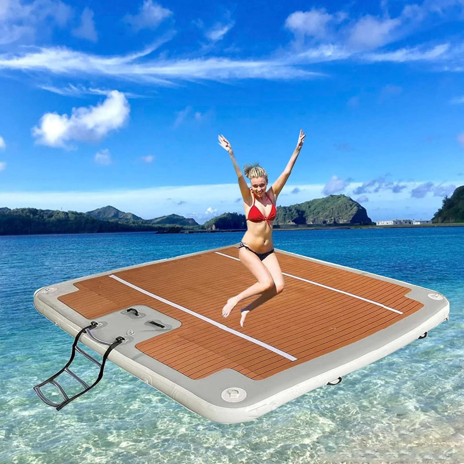 

Swimming Water Platform,Inflatable Sports Boat, Giant Yacht Marina, Inflatable Floating Dock, Floating Lake Dock, Large Floating