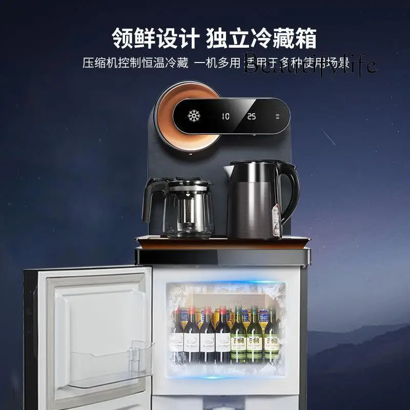 ماكينة بار الشاي العمودية الأوتوماتيكية ، ذكية ، نوع سفلي ، تسخين الثلج ، تشغيل باللمس ، منزلية