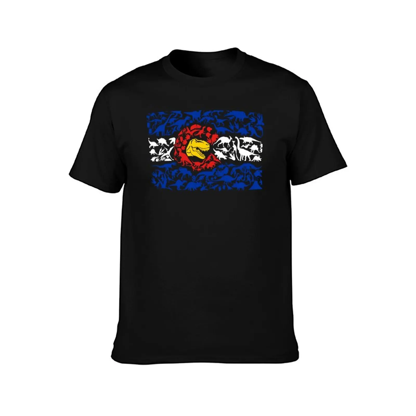 Colorado Caliber Dinosaur Flag T-Shirt Simple Trendy Casual T-Shirt