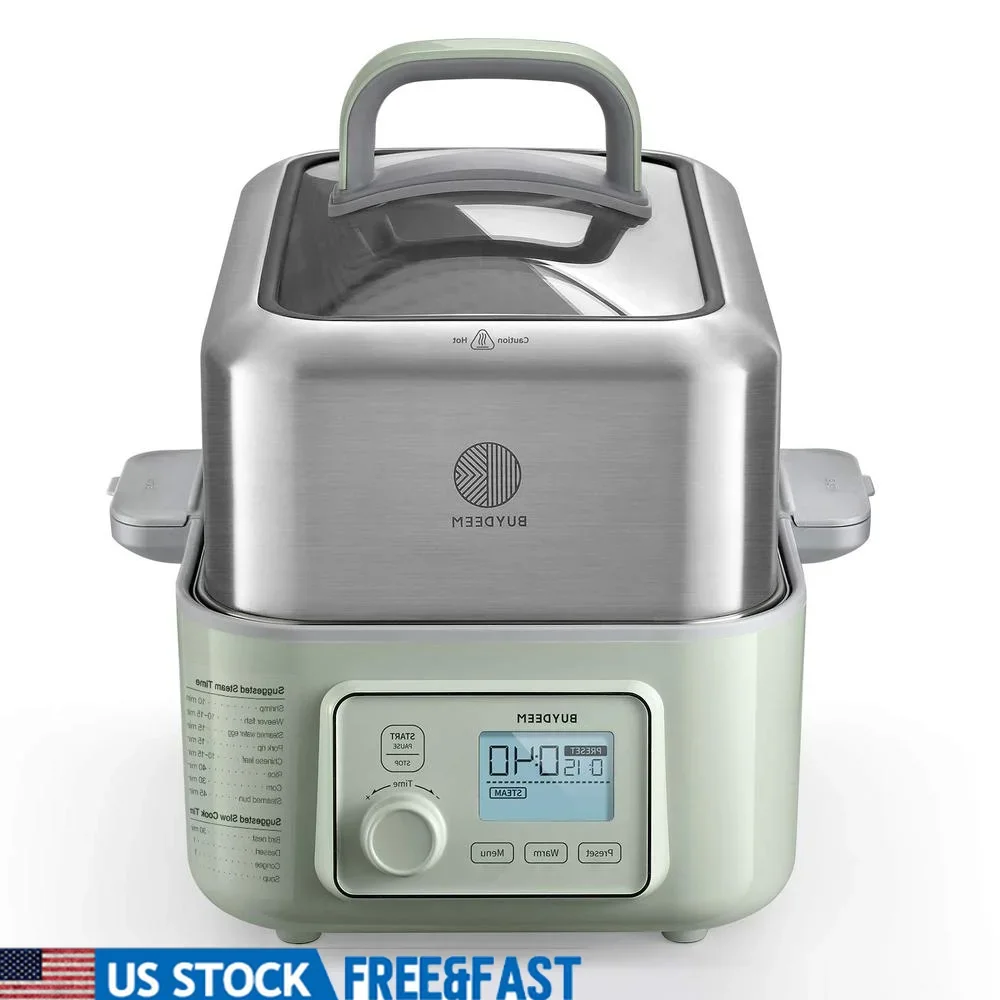 

5 Quart Electric Food Steamer Digital One Touch Vegetable Rice Cooker Multifunction Healthy Cooking Auto Power Off Quick Steam
