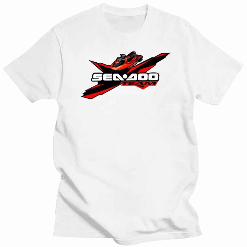 

Новая модная брендовая футболка teeshirt новая команда Sea Doo RXT с логотипом морской гоночной команды, футболка с коротким рукавом, мужской черный топ, Новое поступление