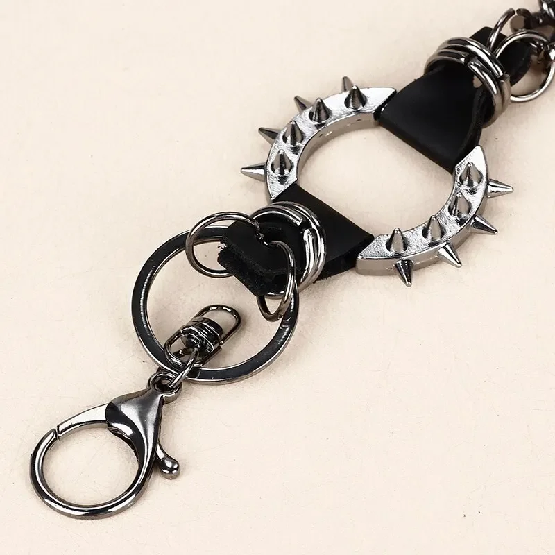 Punk Waist Chains Rock Hip Hop Spiked Pant Trouser Chain Pendant Retro Cool Metal Punk Rock Belts Apparel Handbag Decoration