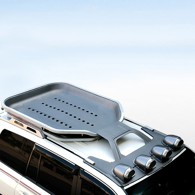 

Car Accessories Car Luggage Rack Roof Rack Cargo Basket With Spotlight for Prado Car Roof Rack