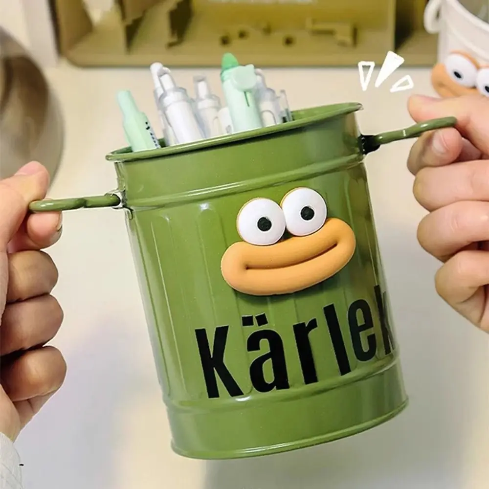 Новый держатель для карандашей с большим ртом, мультяшные DIY настольные ведра для хранения, большой емкости, круглый контейнер для ручек, канцелярские принадлежности для студентов