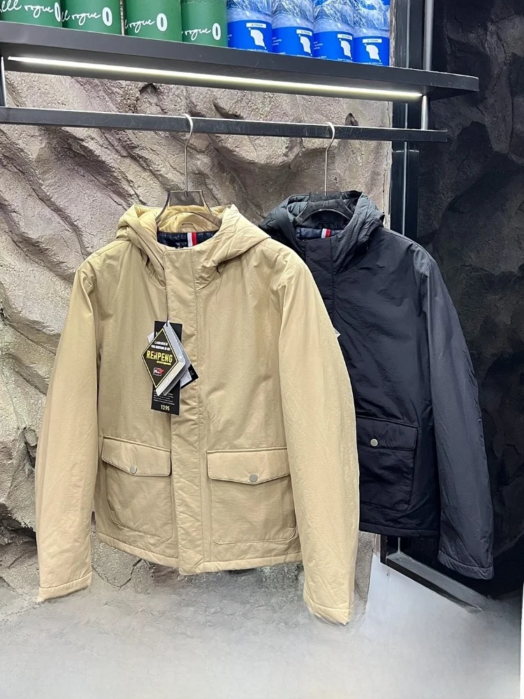 

Casual Warm Cotton Jaet Men's Faionable Winter Coat Stand Fit Long Sve Hooded Youth ular Sle Workwear Outerwear