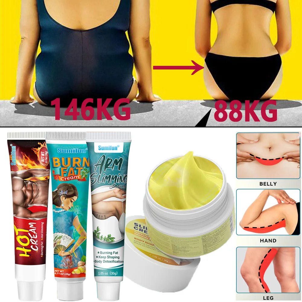 7 Days Fast Slimming Hot Cream Body Shaping Effective Fat Burning Weight Loss Remove Belly Thigh Waist Leg Cellulite