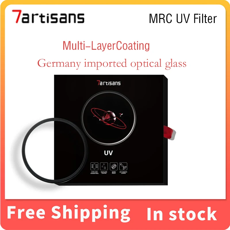 7 حرفي 46-82 مم فلتر حماية MRC-UV 18 طبقة متعدد المغلفة مع فلتر UV فائق النحافة مقاوم للخدش لعدسة الكاميرا