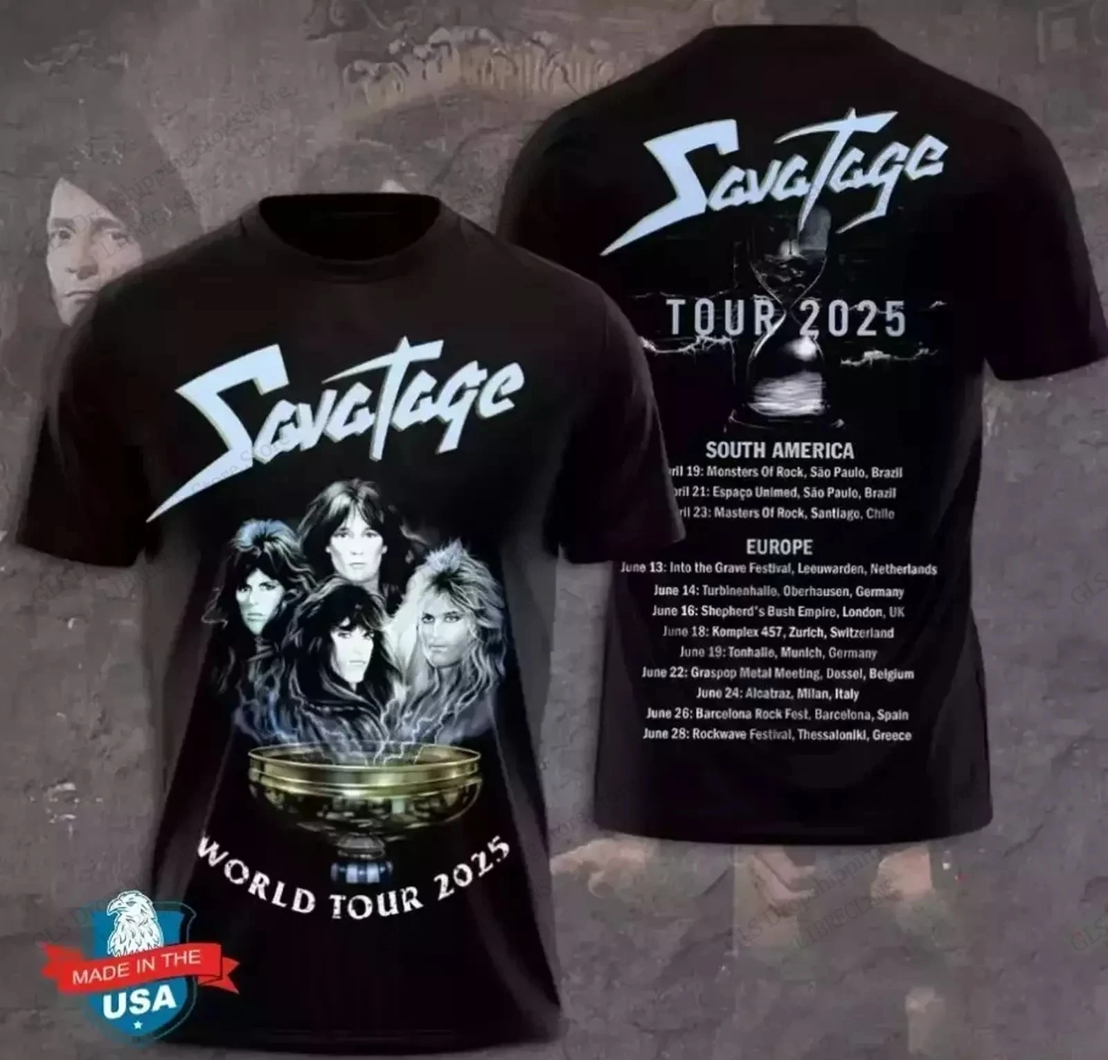 Rock Men T-shirt Savatage Band 2026 Summer Tour 3d Print T-shirt Tops Womens Fashion Punk Large size Tops Tees Mens Clothing New