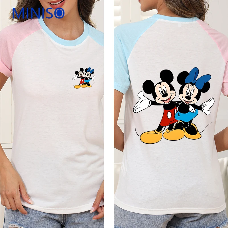 

Women Cartoon Tops Clothes Mickey Custom Trends T-shirt Short Sleeve Clothing Brands Ladies Dress Y2k T-shirt Personalized