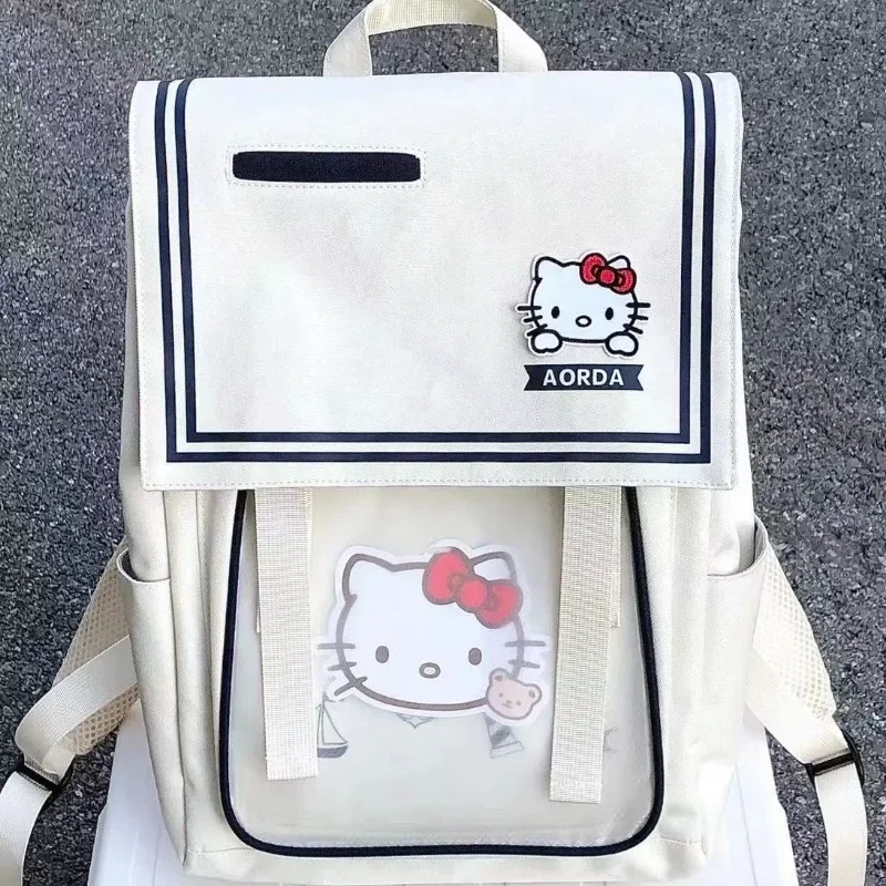 

Hello Kitty Bags for Women Cute Sac Adolescent Fille Big School Bags for Girl Simple Kawaii School Backpack for College Students