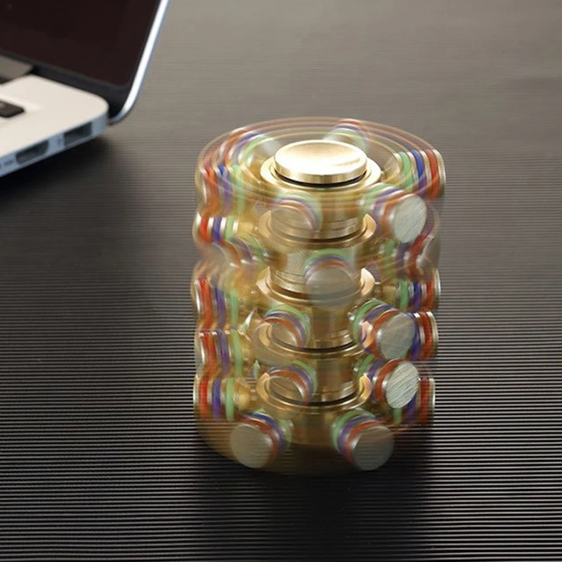 Spinner de mano de Metal para adultos y niños, Juguete de descompresión de 6 brazos, artilugios EDC, alivio de la Ansiedad y el estrés
