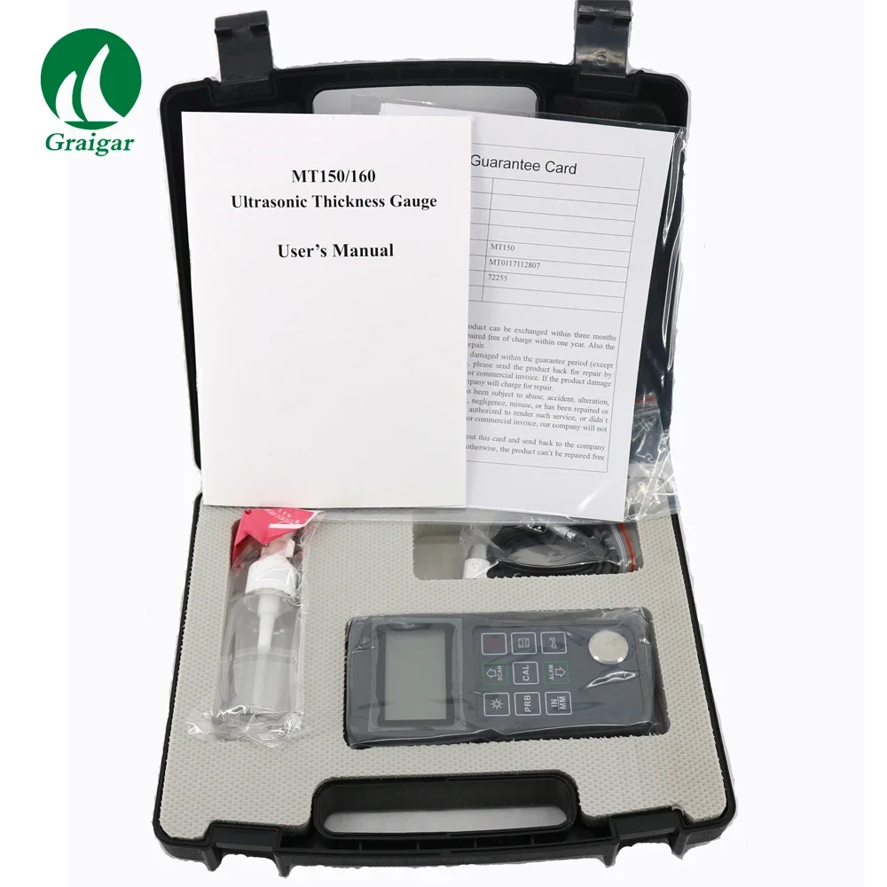 MT150 Ultrasonic Thickness Gauge Digital Thickness Meter Measuring Range 0.75~300mm (in Steel)