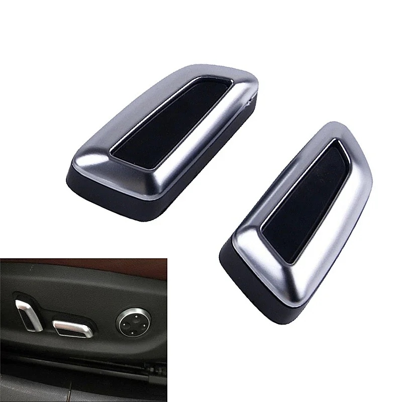 6PCS Seat Adjustment Knob Button Switch Cover Trims For Audi A3 A4 A5 A6 Q3 Q5 /VW /Jetta MK5 MK7/Passat/Tiguan Black Chromed