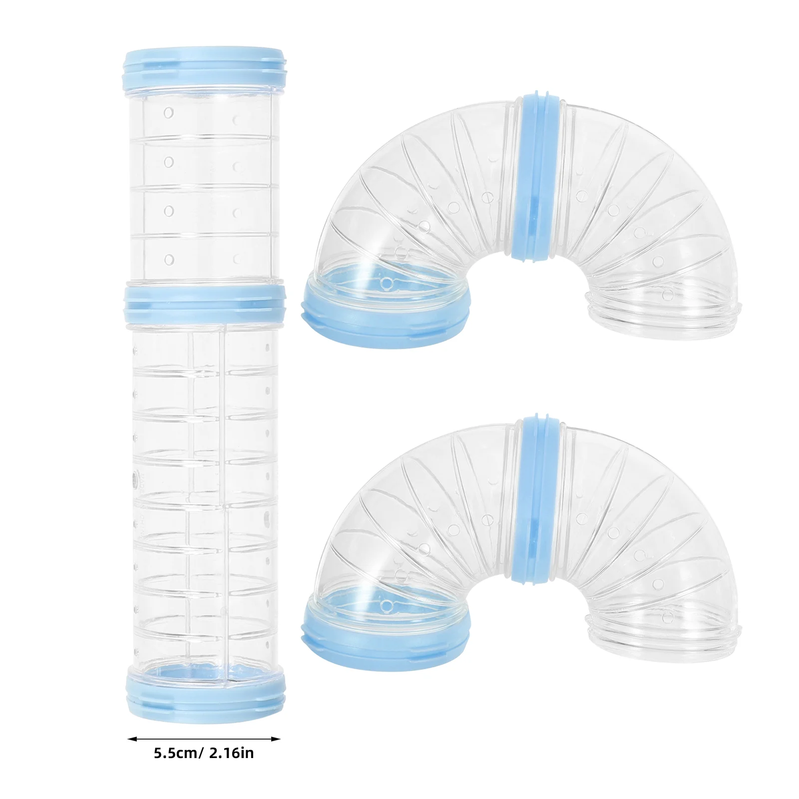 2 Sets Hamster Tube Kit Bunny Cages Guinea Pig Suite DIY Clear Tool Tunnels and Tubes Pp Plastic Pipe