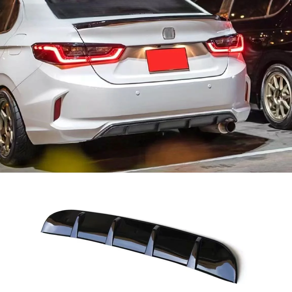 Modification For Honda City RS Model 2020-2024 Body Kit with Front  Bumper Car Side Skirt Lip Spoiler Extension Splitter Diffuse
