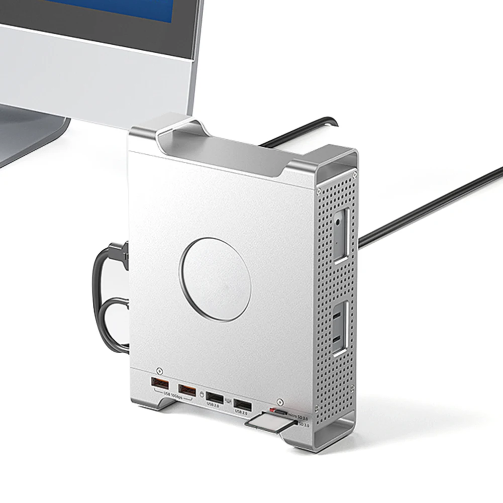 

USB Hub with M.2 NVMe SSD Enclosure Aluminum Alloy Case with USB 3.2 10Gbps USB 2.0 SD/TF Slots Expansion Dock for Mac Mini M4