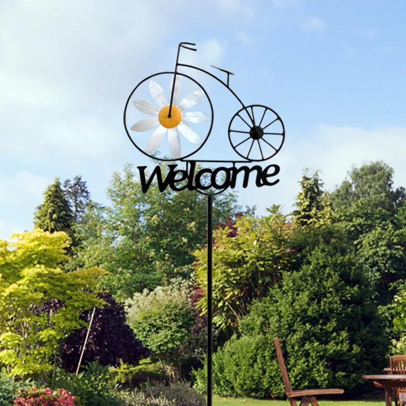 Outdoor Garden Daisy Windmill Decoration Courtyard Windmill Decoration Home Yard Art Decoration Gift-Add An Interestin
