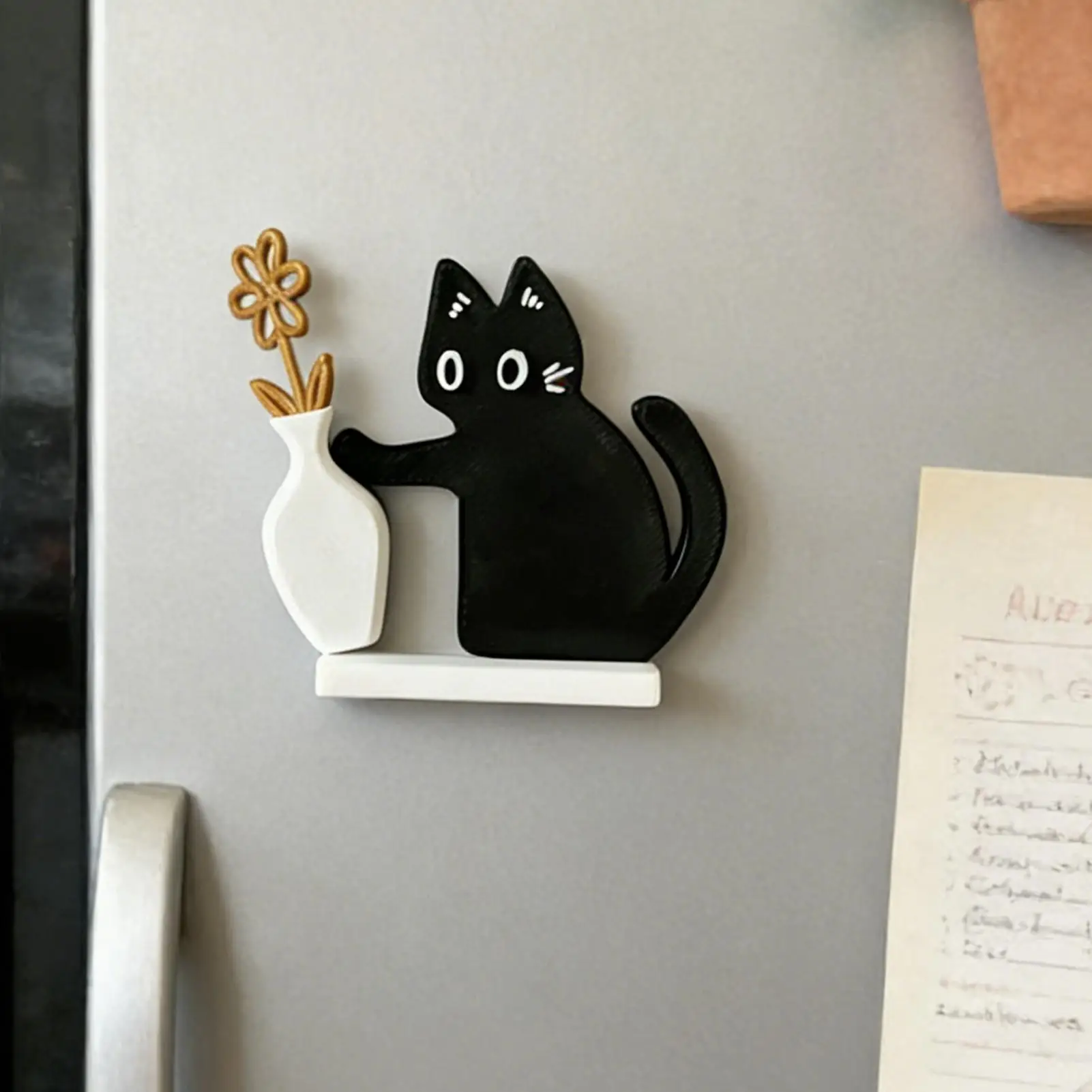 Cat Whisker Holder Cute Magnetic Refrigerator Ornament Fridge Magnets Cat Whisker Holder for Maps Calendars Homes Kitchens
