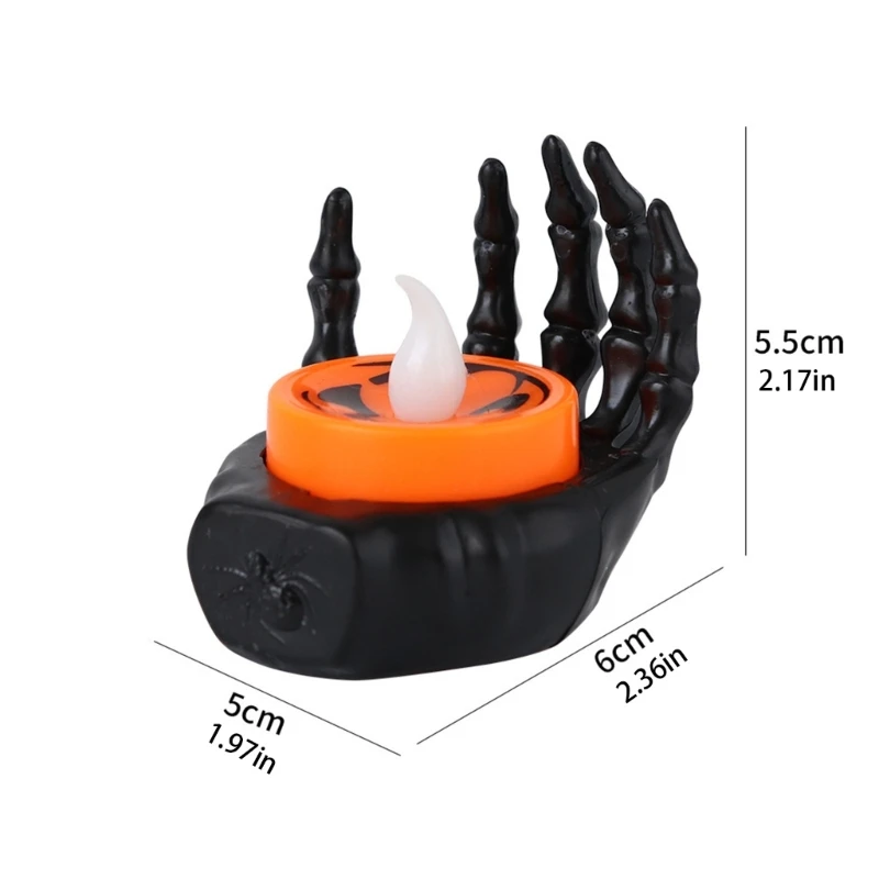 4x7b 12pcs Skeleton Hand LED LED Skeleton Hand Tandle Tealight Indoor Decoration