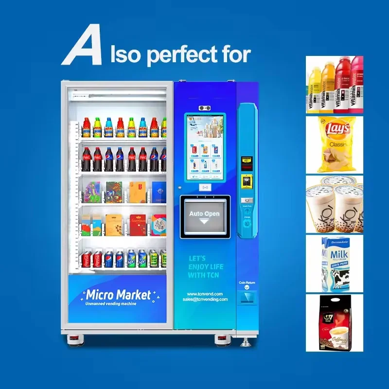 24 Hours Normal Temperature Customized Elevator Blue Vending Machine Automatic Robot Vending Machine For Sale