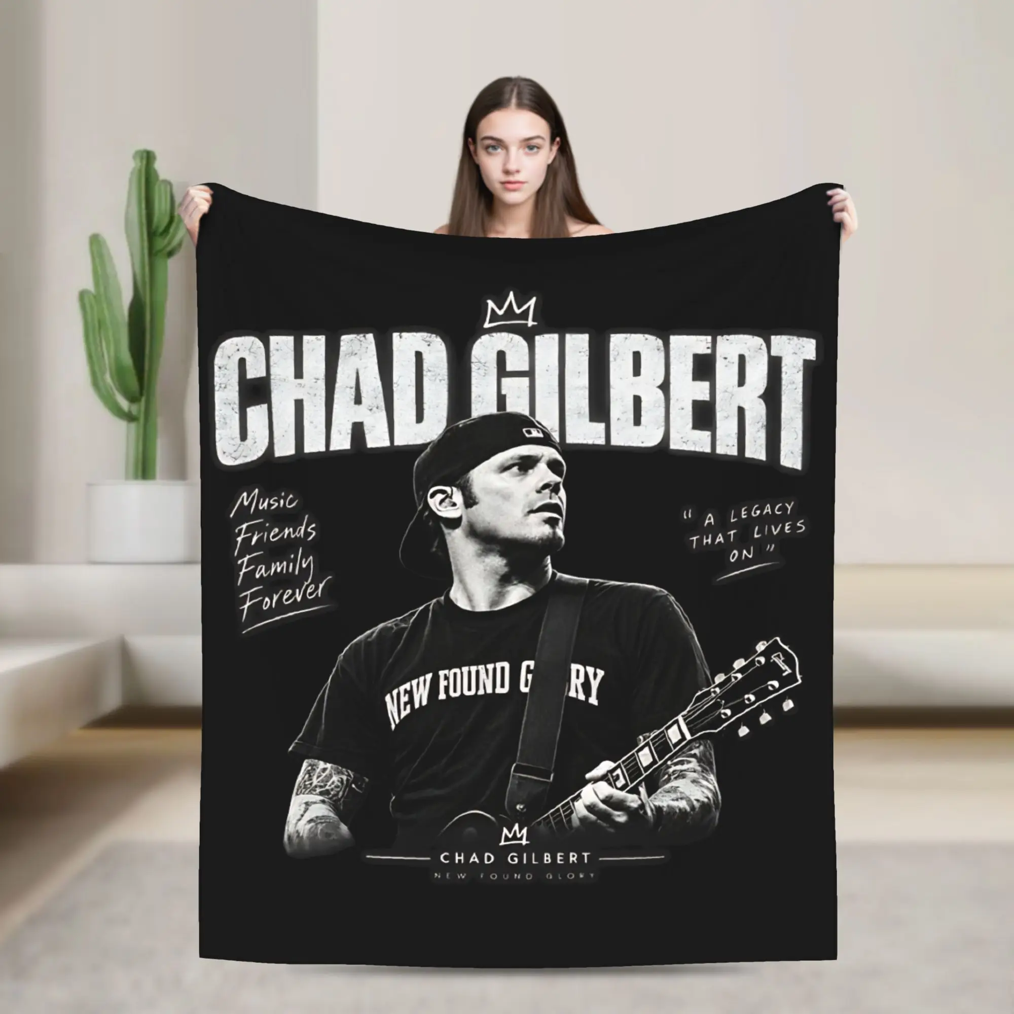 Rip Chad Gilbert Guitarist Plush Blankets  Funny Throw Blankets for Bed Sofa Couch 150*125cm Bedspread