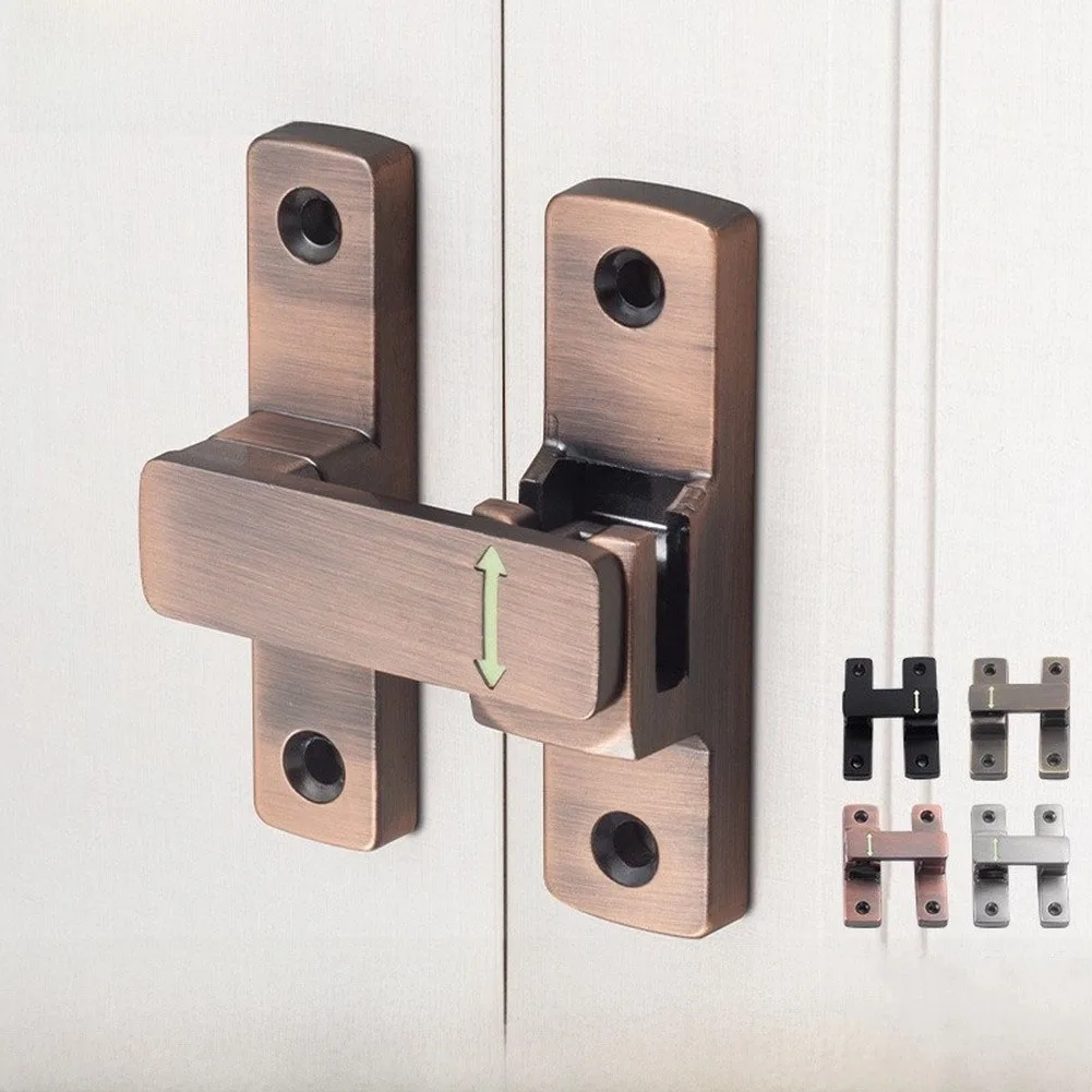 Pet Proof Latch Security Door Latch 90 And 180 Degree Locking Flexible Mounting Angles Space-saving Door Latch