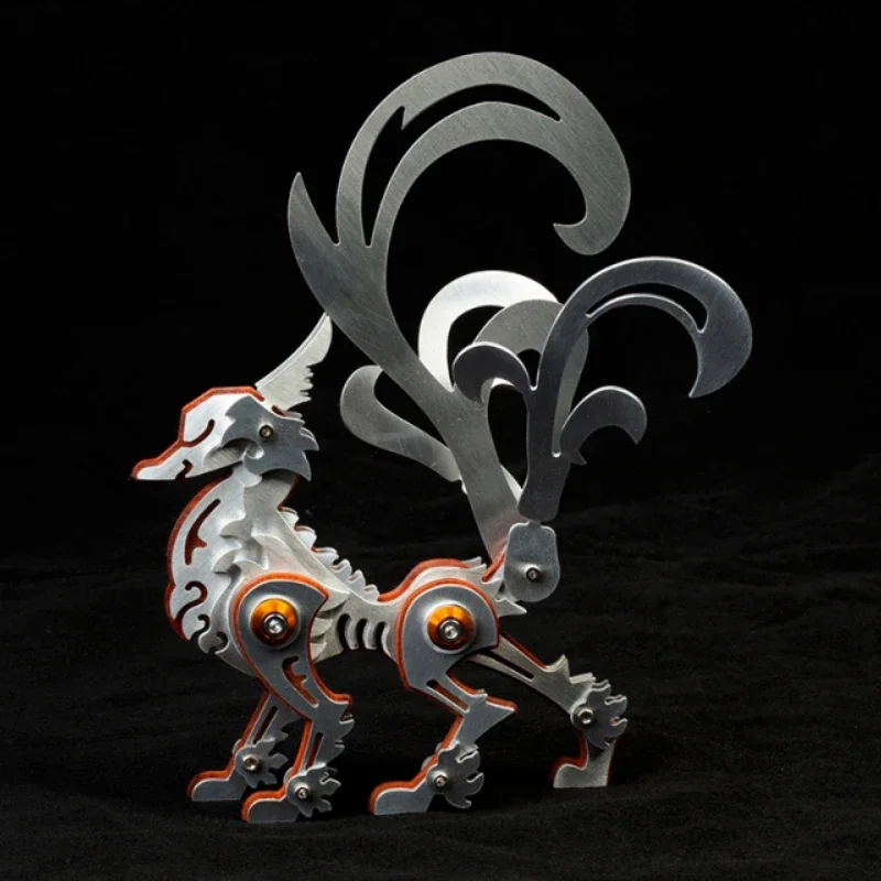 

3D Puzzles Metal Nine Tailed Fox Model Building Kits for Adults Mechanical Animals DIY Assembly Toy Boys Gift