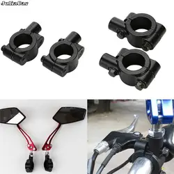 1PC 8mm/10mm Motorcycle Rearview Handlebar Mirror Mount Holder Adapter Clamp Black/Sliver