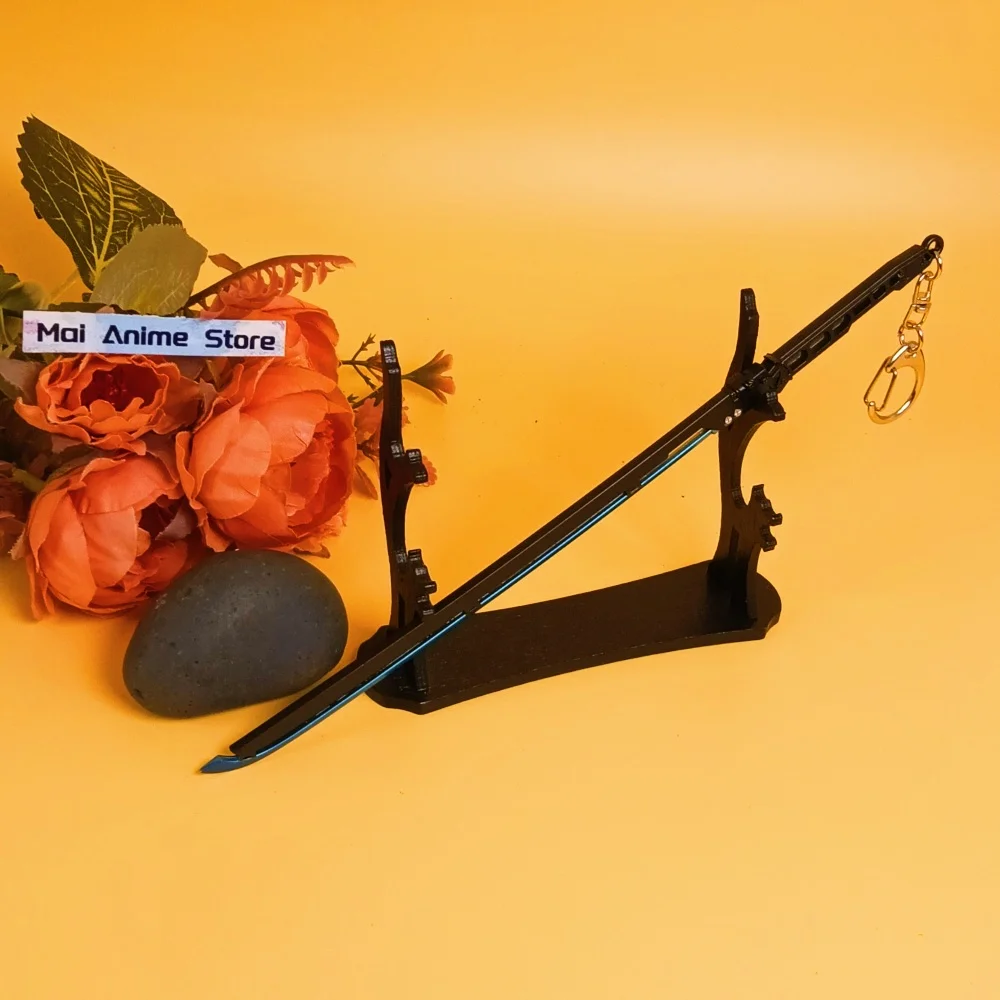 8.6인치 사이버펑크 메탈 블레이드 스틸 애니메이션 칼 카타나 실물 크기 카타나 오리지널 세이버 닌자 다마스커스 검 무딘 장난감 선물