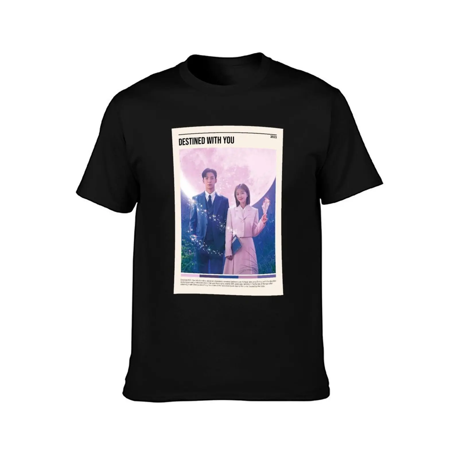Destined With You, Minimalist Kdrama (2023) T-Shirt, Summer Casual Cotton Tee, Oversized Streetwear Tops, Vintage Graphic Print