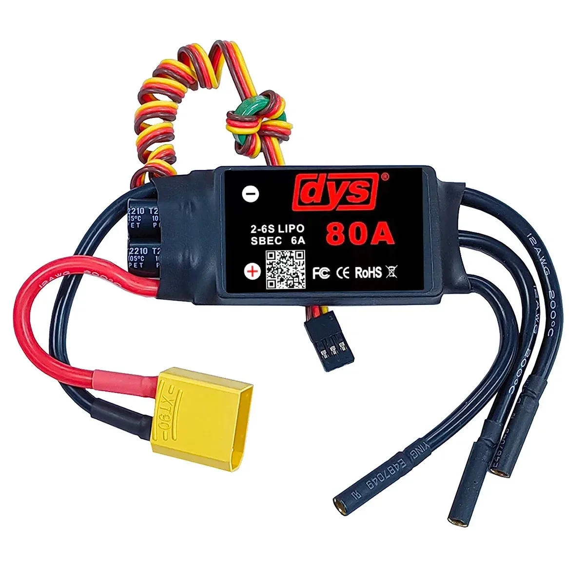 DYS 12A 20A 30A 40A 50A 60A 80A 100A 2-6S Brushless ESC With 5V/6A BEC For RC fixed-wing aircraft helicopter