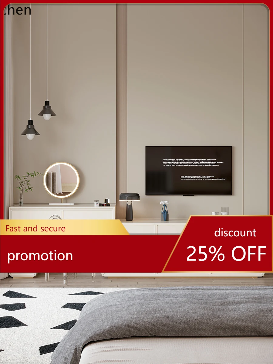 

HT nine-chest cabinet, bedroom dresser, TV cabinet, integrated storage, solid wood minimalist retractable makeup table