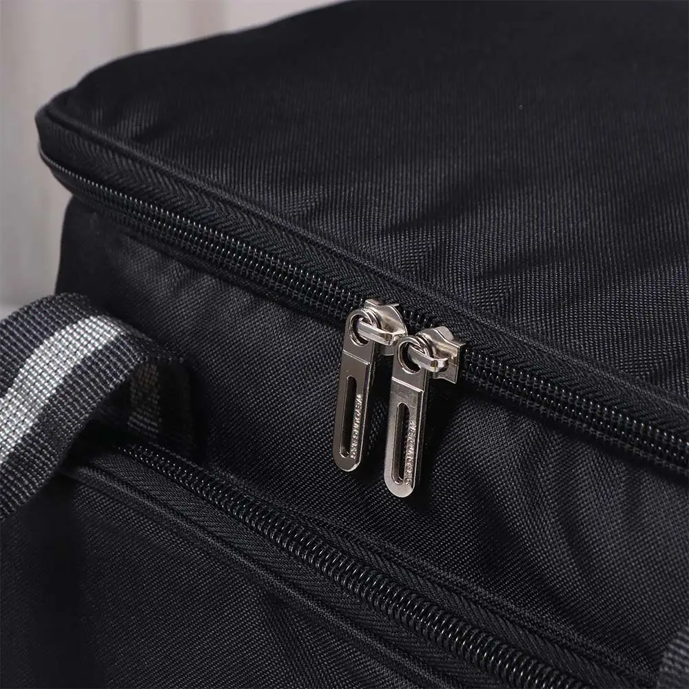 Portable 15L Thermal Lunch Bag Handheld Thickened Cooler Lunch Box Dual Zippers Oxford Cloth Food Storage Bag Travel