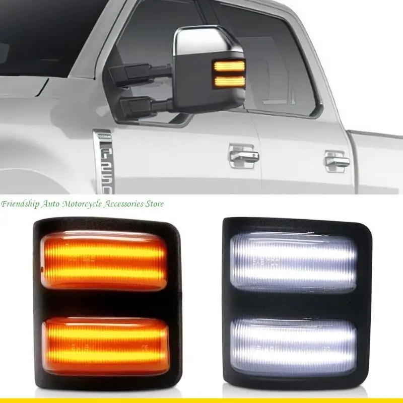 

SZCH 1 Pair Sequential Amber White Running Light Side Marker Turn Light