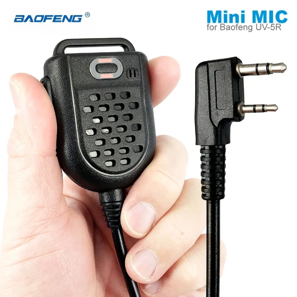 

Mini PTT LED Shoulder Speaker Mic Microphone for KENWOOD TK-3107 BAOFENG BF-888s UV-5R GT-3TP HYT Walkie Talkie Two Way Radio