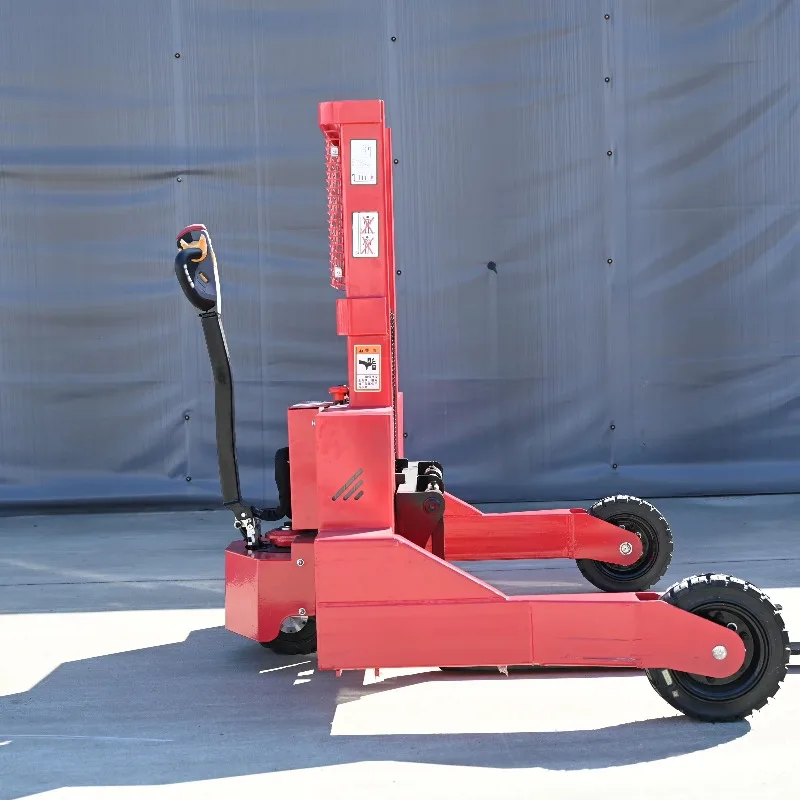 Electric Pallet Stacker Walkie Single Stage Mast Wide Cargo Fork Off-road Wheel Warehouse Material Handling Pedestrian-style YG