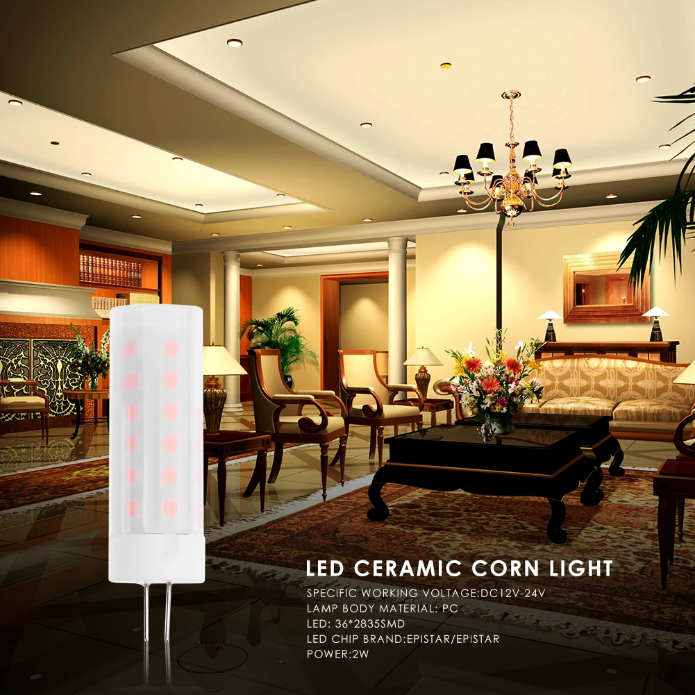 G4 LED Simulated Flame Bulbs DC 12V-24V Lamp Corn Bulb Flickering LED Light Dynamic Flame Effect for Home Light