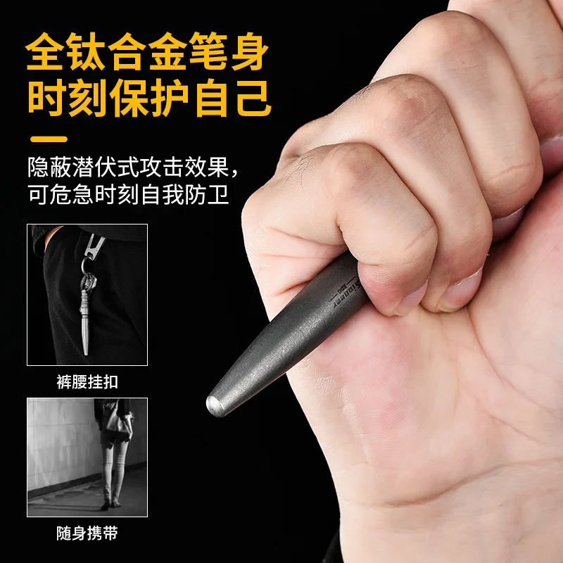 MINI Titanium Alloy Tactical Pen With Collection Writing Multi-functional Portable Outdoor EDC Tools Window Breaking Pen