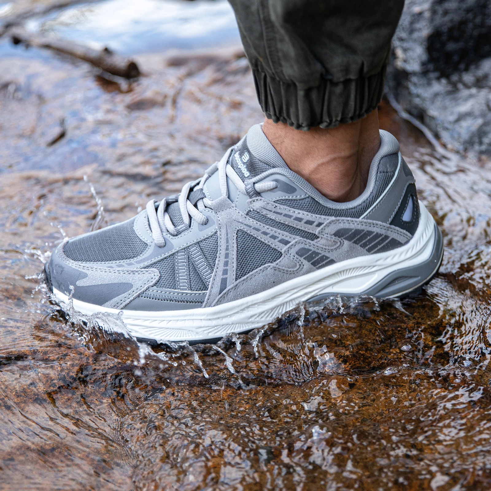 

Baasploa Men Running Shoes New Outdoor Casual Lightweight Breathable Sneakers Male Cushioning Non-Slip Vintage Sports Shoes