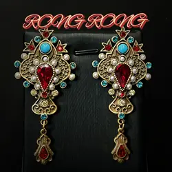 Medieval Vintage Baroque French Court Style Earrings European and American Western Retro Heavy-duty Old-fashioned Earrings