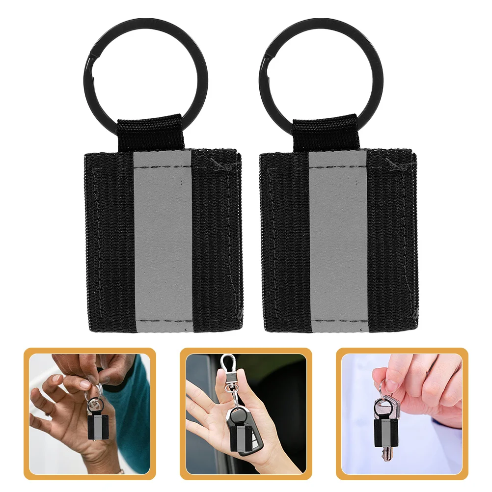 

10Pcs Double-Sided Reflective Keychain Tags for Backpack Safety Reflectors Night Walking Outdoor Activities for Kids Adults
