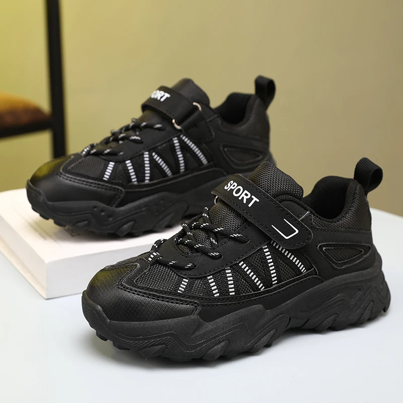 

Детская походная обувь. Детская дышащая спортивная обувь. Нескользящие повседневные треккинговые кроссовки для мальчиков и девочек. Уличные кроссовки на шнуровке.