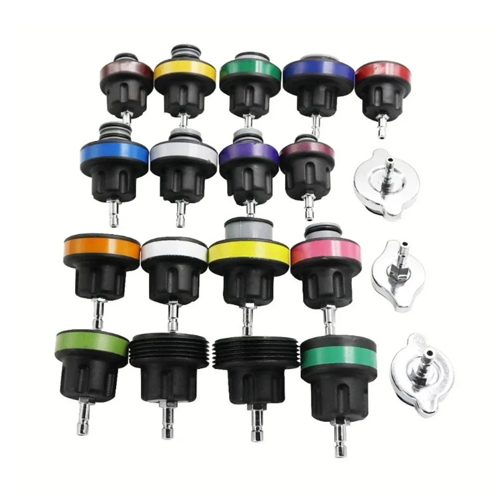 

NEW 28Pcs Radiator Pressure Tester Vacuum Type Cooling System Test Detector Set