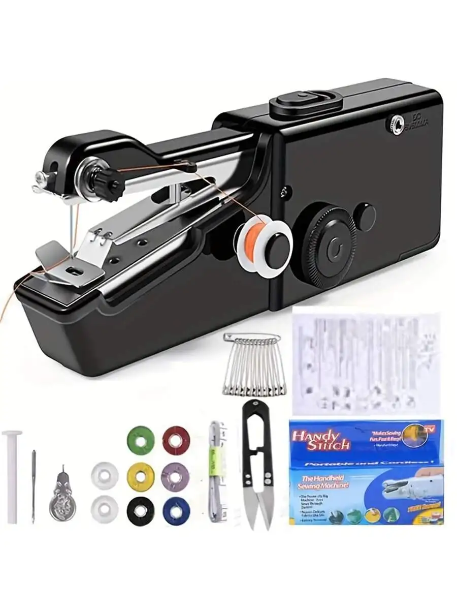 Handheld Sewing Machine - Mini Cordless Electric Sewing Kit, Portable Quick Stitch Tool for Home Repairs & DIY Crafting