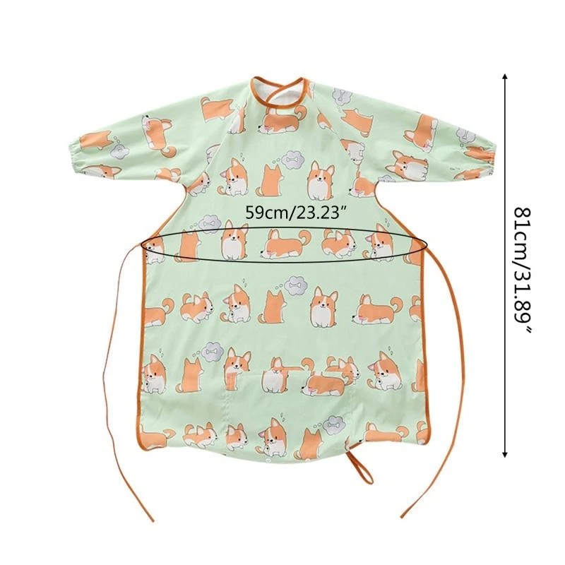 مريلة أطفال J15U من قطعة واحدة مع مفرش طاولة للأطفال من سن 1 إلى 4 سنوات #6